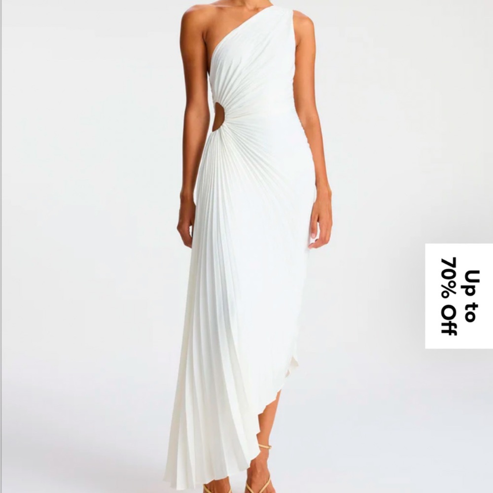 ALC Delfina Matte Pleated Dress